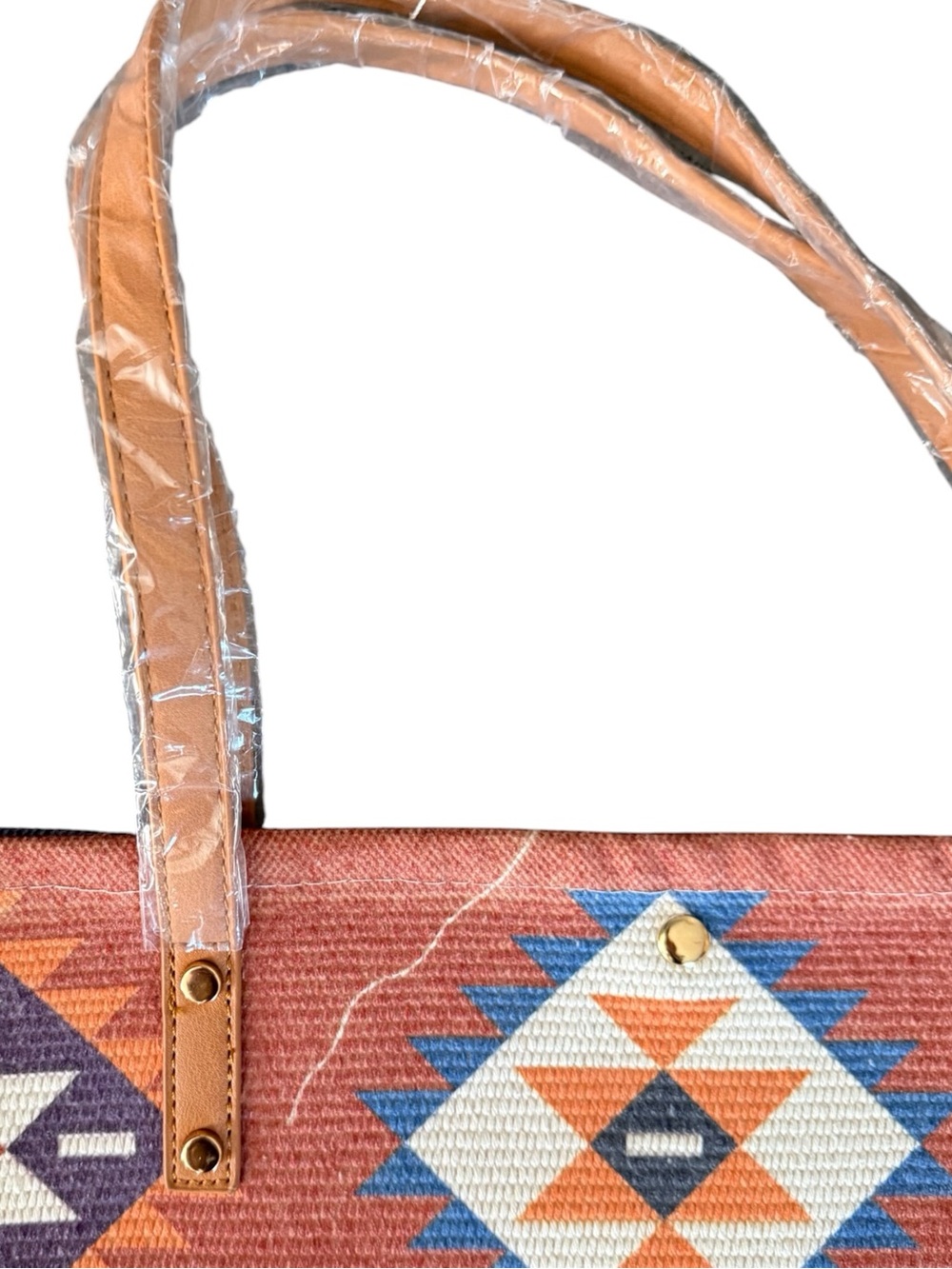 3 Woven Patterned Tote Bags New Cloth Woven Snap Closure - Multi Patterns - Picture 10 of 10